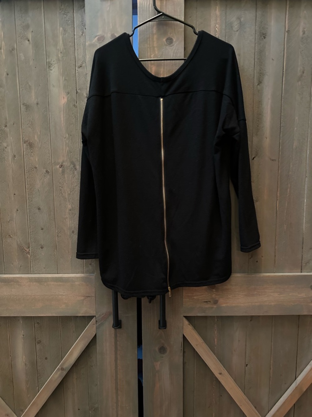 Lulus Black Long Sleeve Zip-Back Women's Top XL - Picture 5 of 6